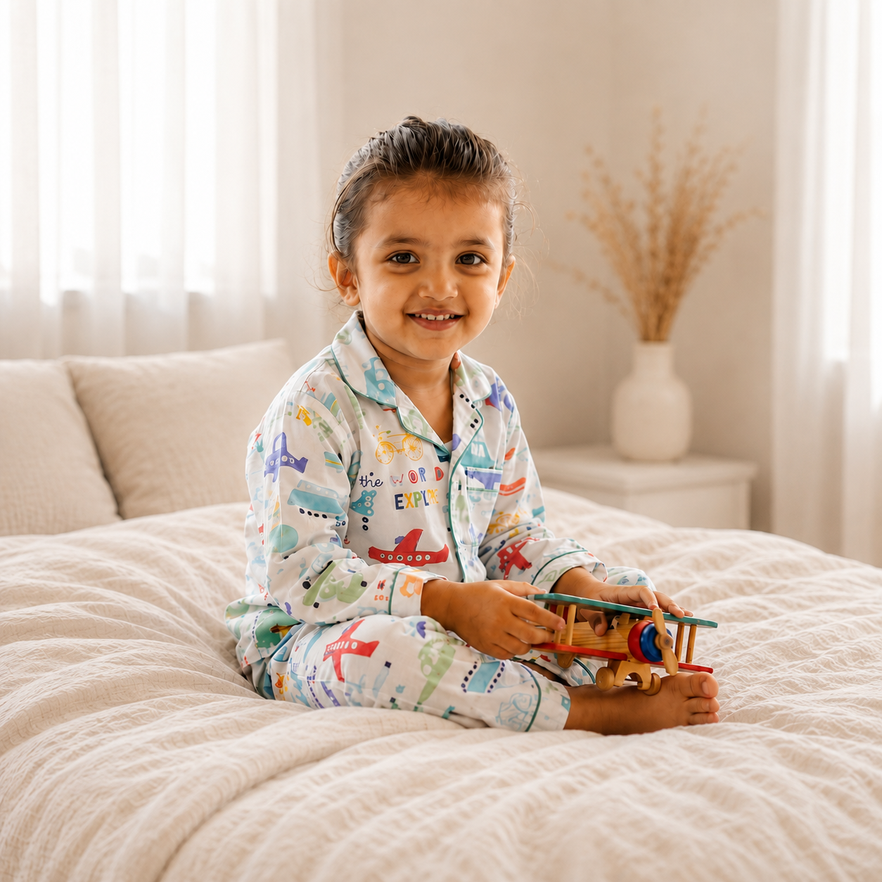 Little Explorer Cotton Pyjama Set for Kids