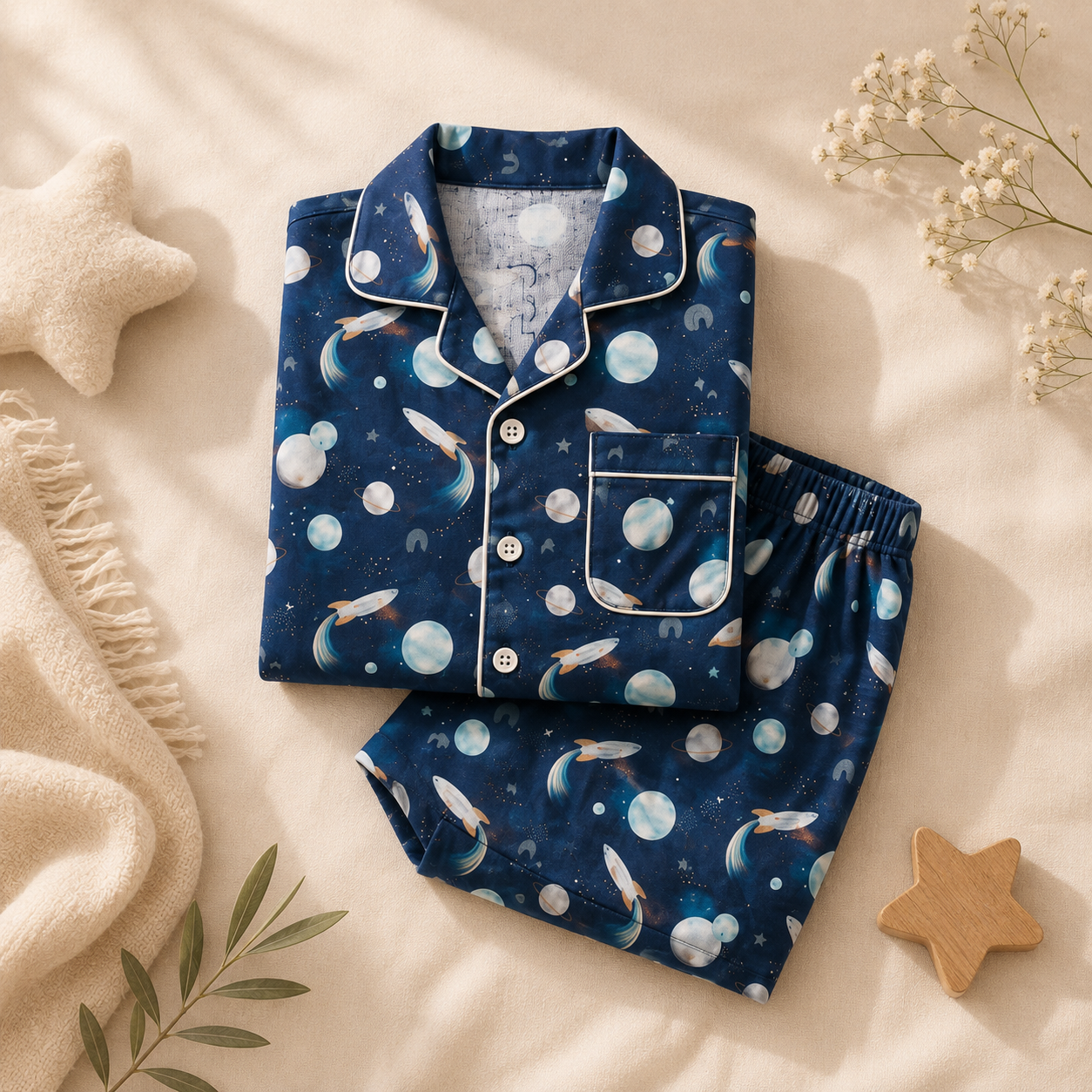 Astronaut Space Cotton Pyjama Set for Kids