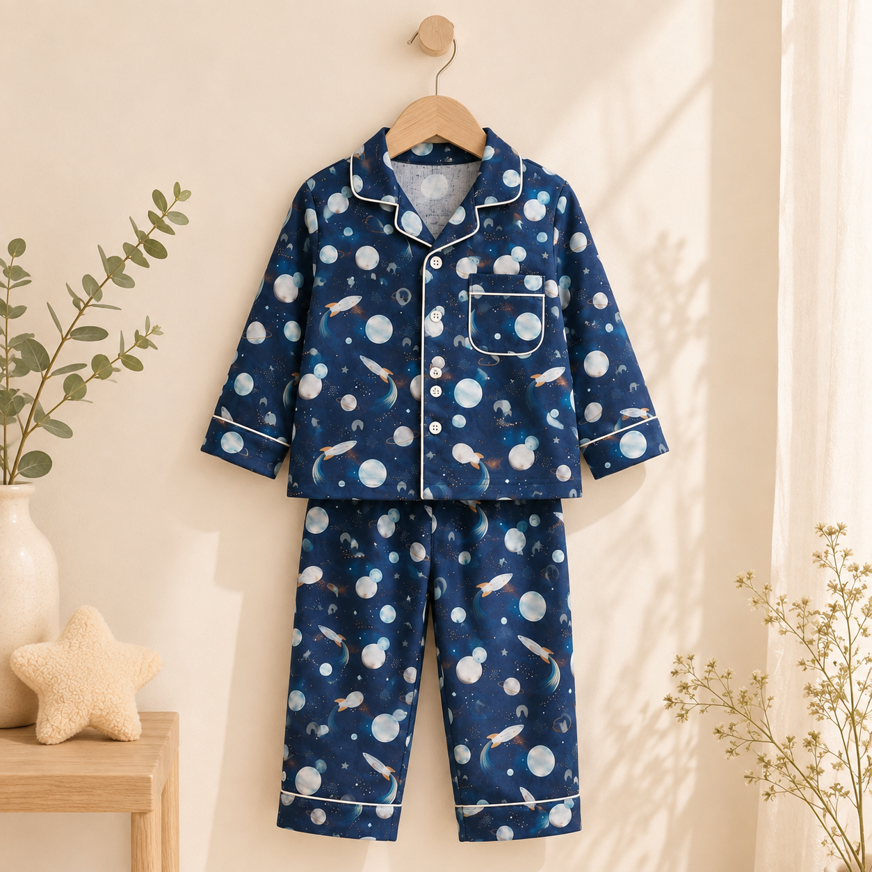 Astronaut Space Cotton Pyjama Set for Kids