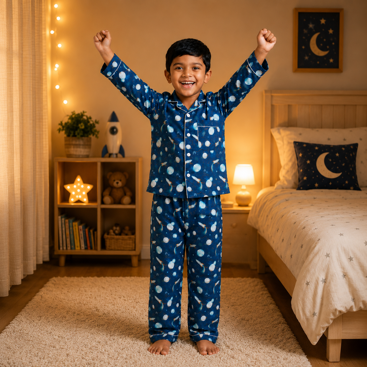 Astronaut Space Cotton Pyjama Set for Kids