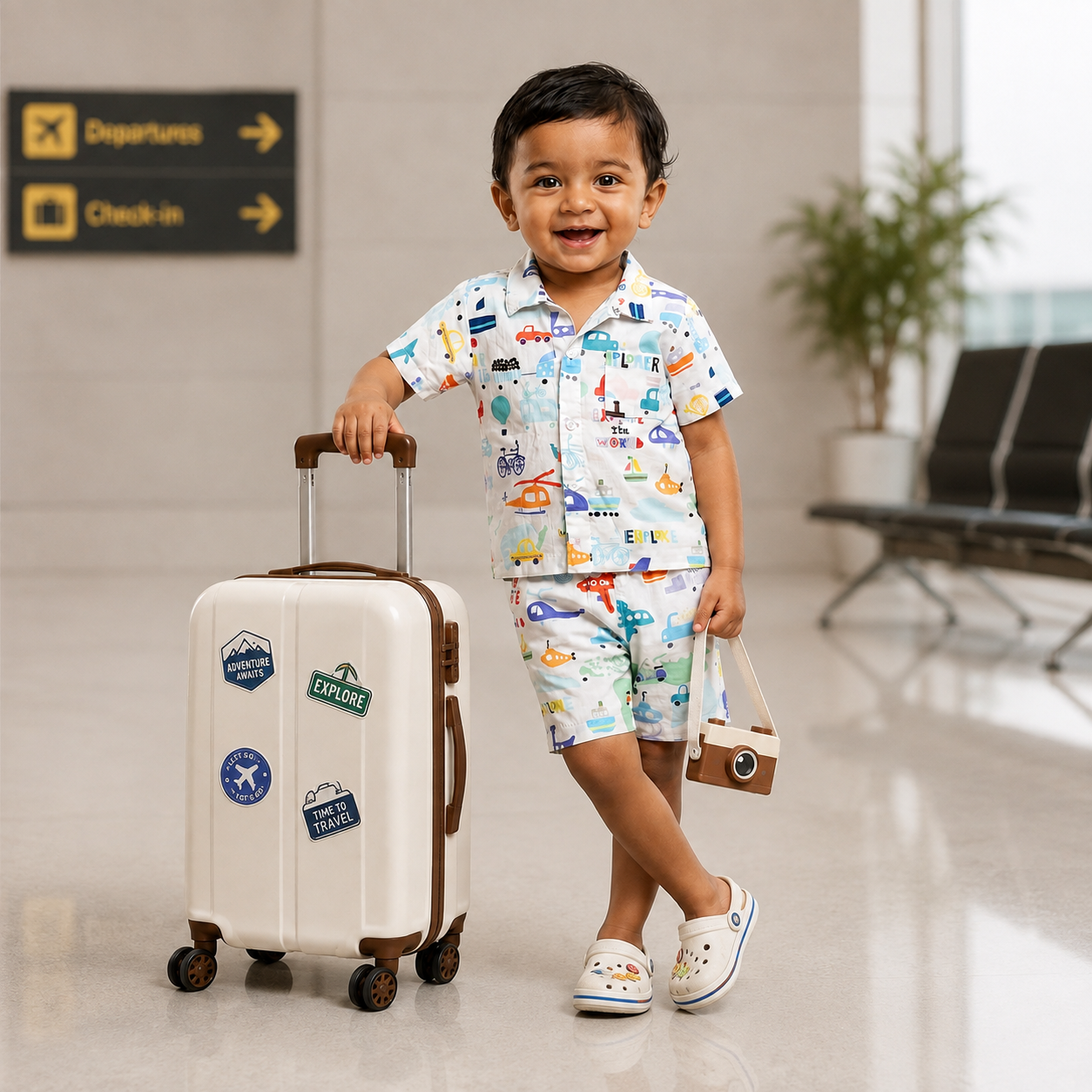 Little Explorer Cotton Coord Set for Kids
