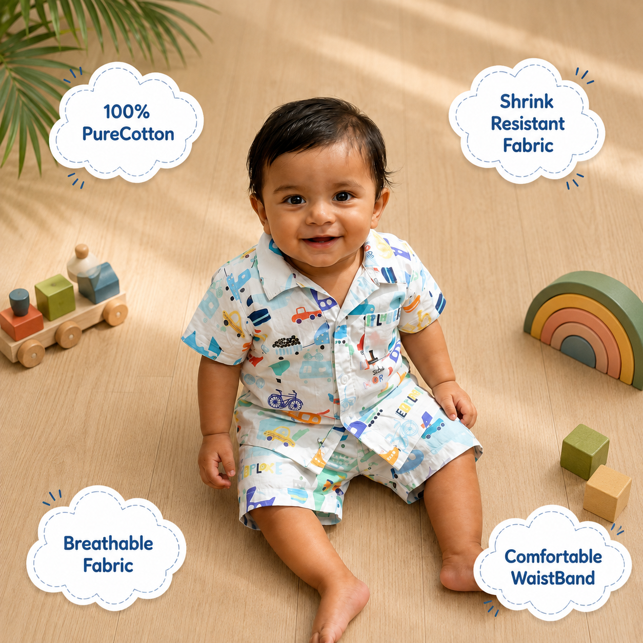 Little Explorer Cotton Coord Set for Kids