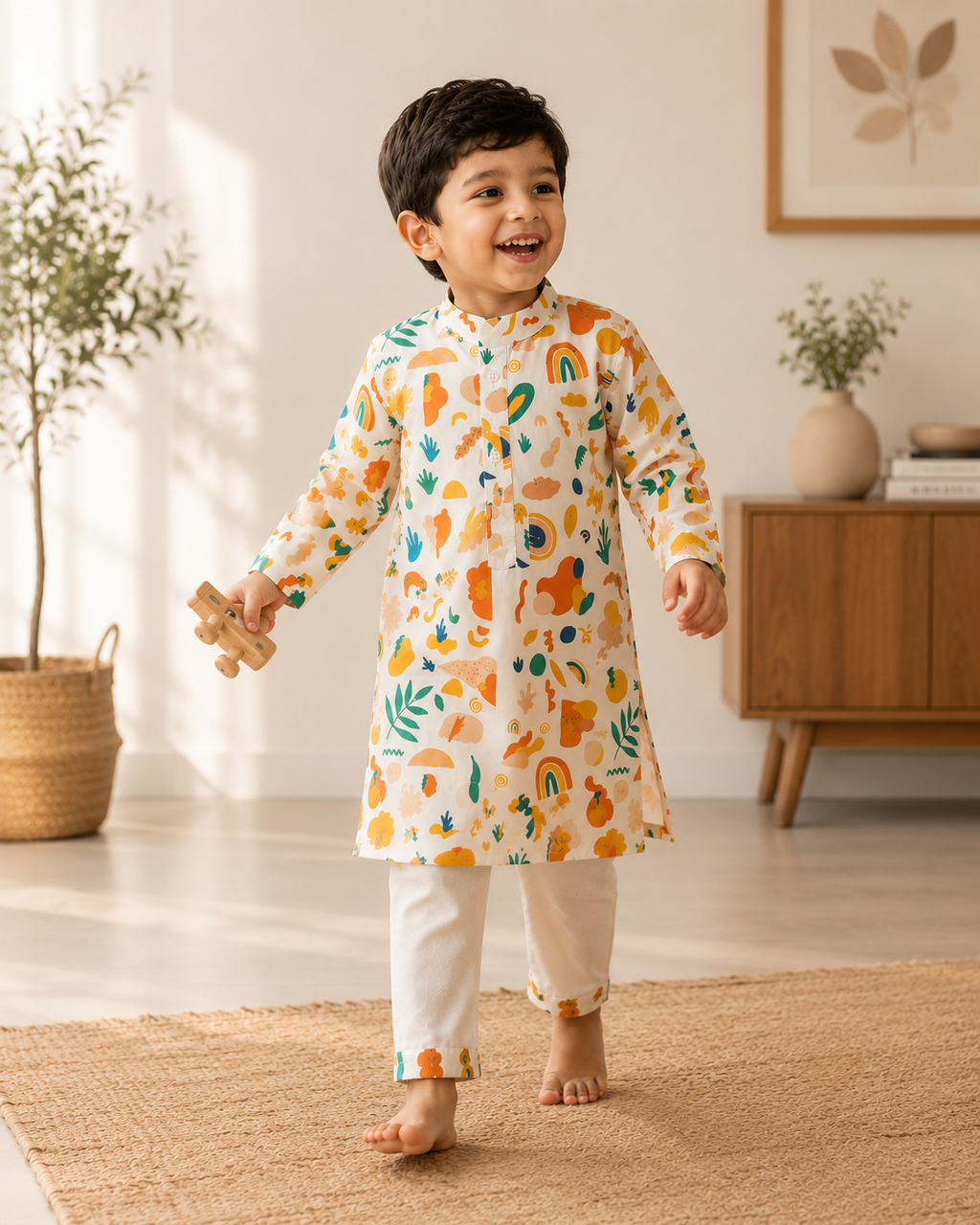 Colourful Escape Cotton Kurta Pyjama Set for Kids | Traditional Wear | 1-14 Yrs