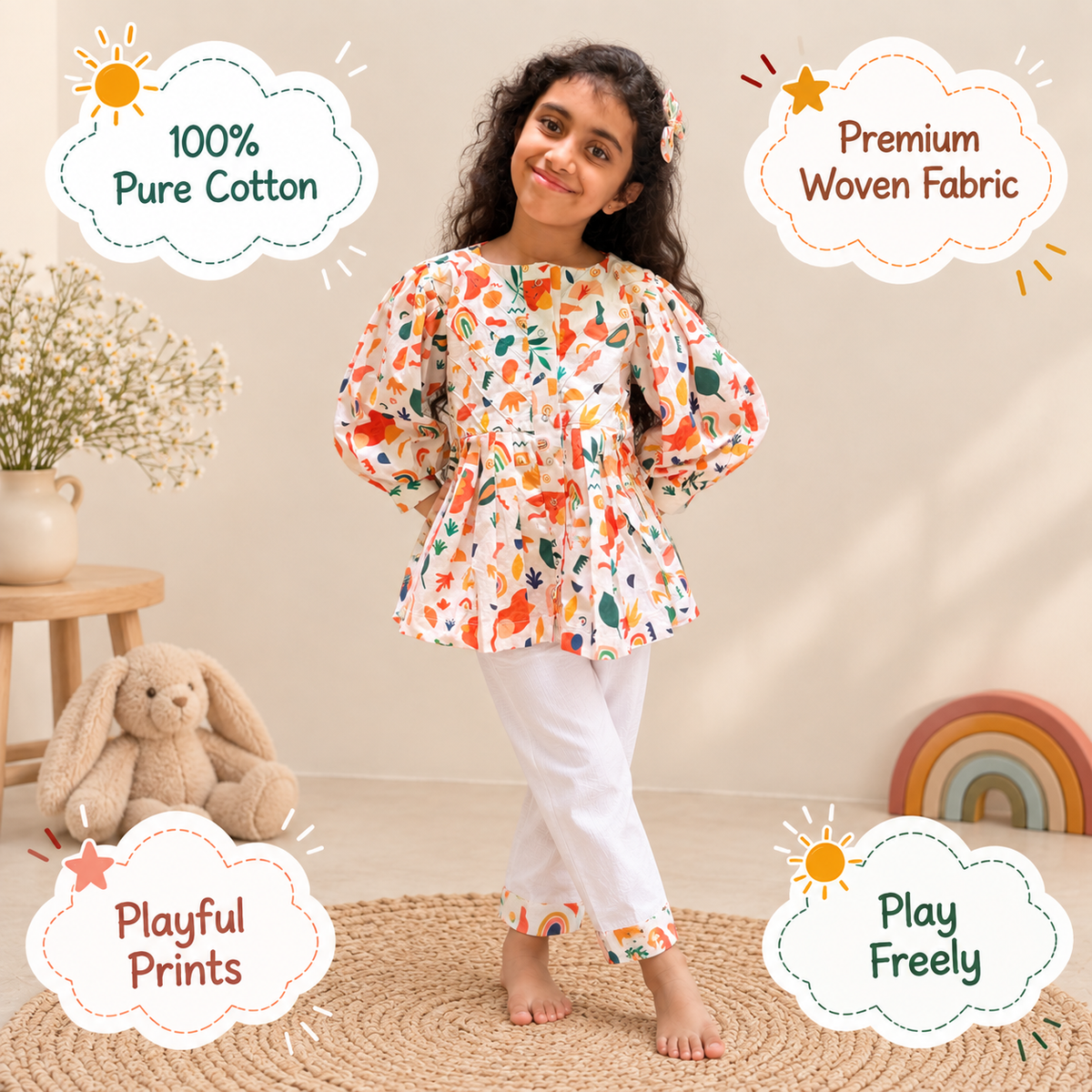 Colourful Escape Playtime Co-ord Set for Girls — view 2