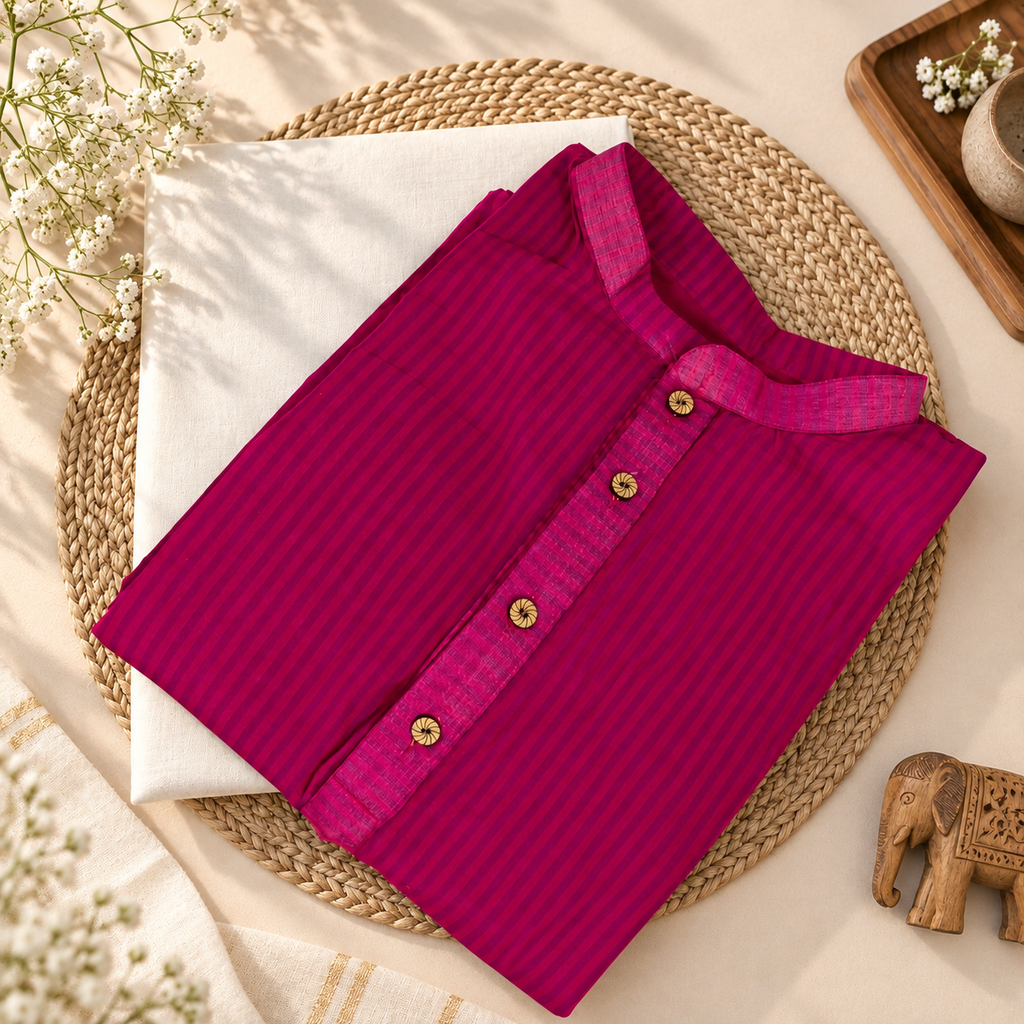 Gulabi Noor Kurta Set for Boys — view 4