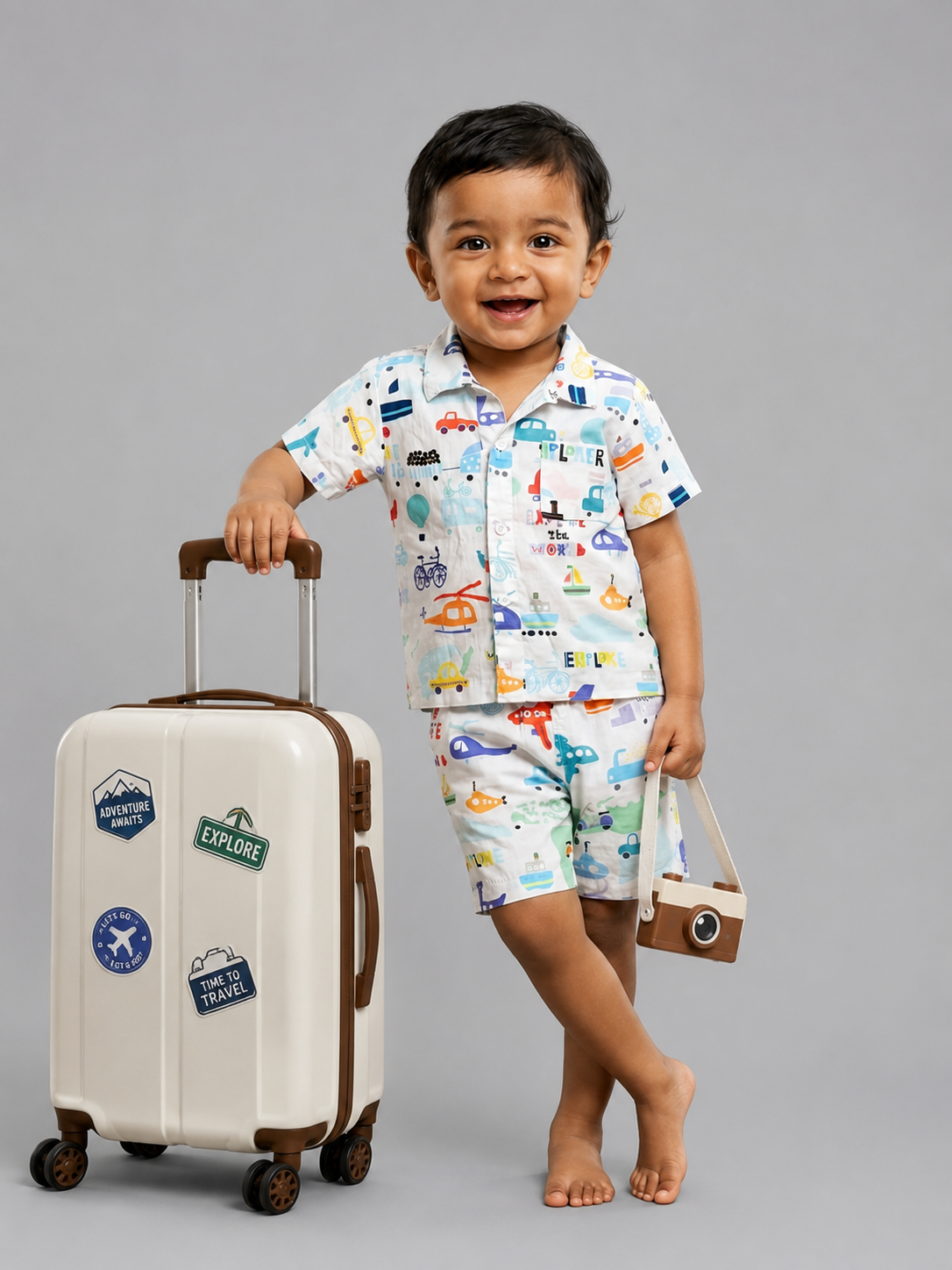 Little Explorer Cotton Coord Set for Kids