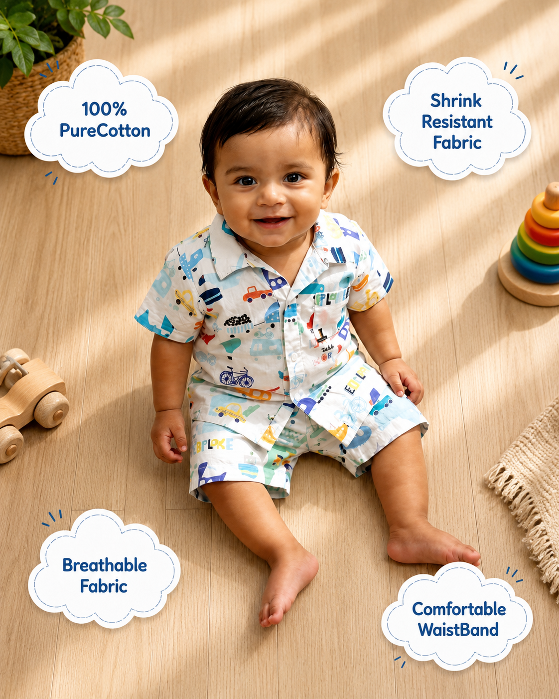 Little Explorer Cotton Coord Set for Kids — view 2