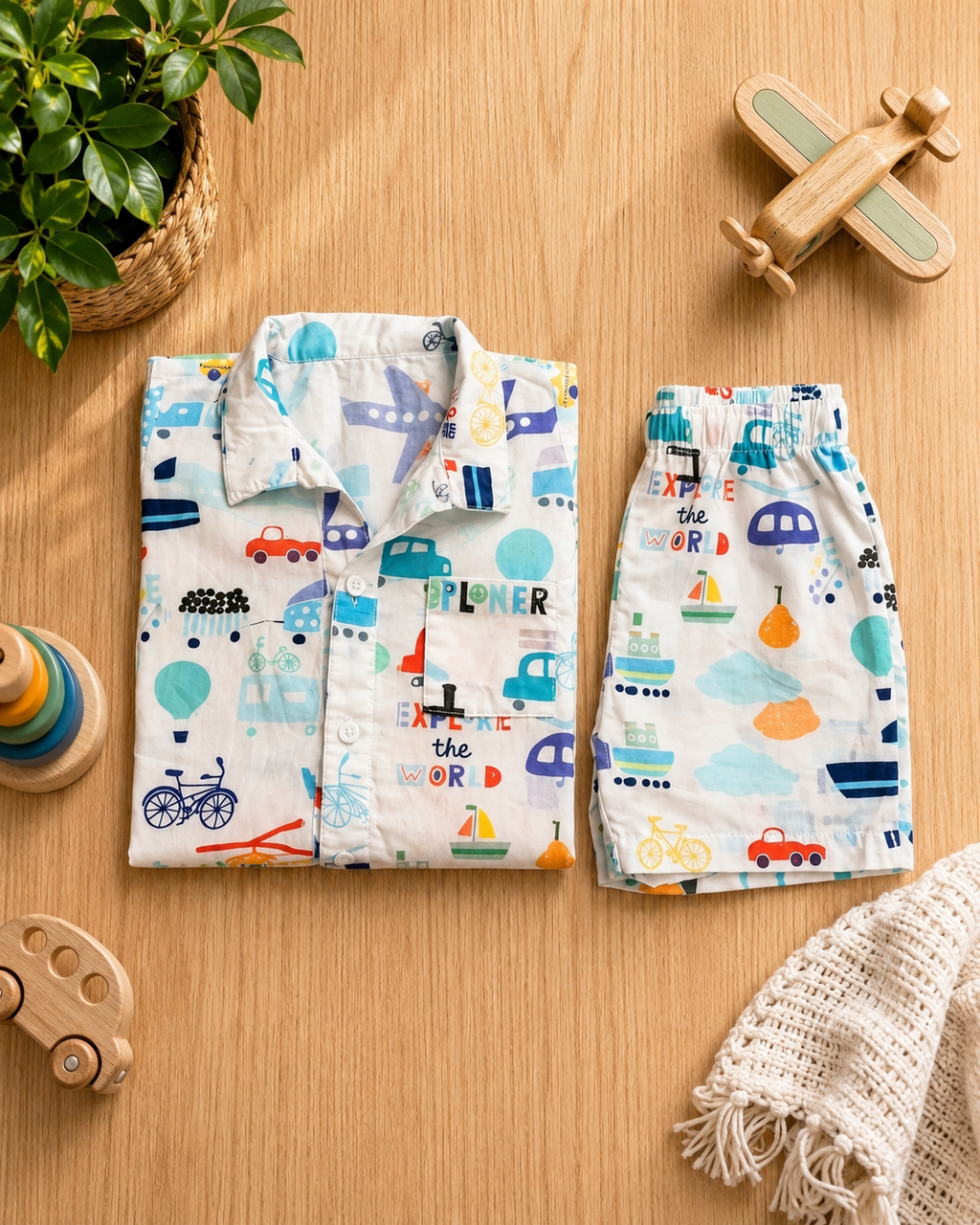 Little Explorer Cotton Coord Set for Kids — view 3