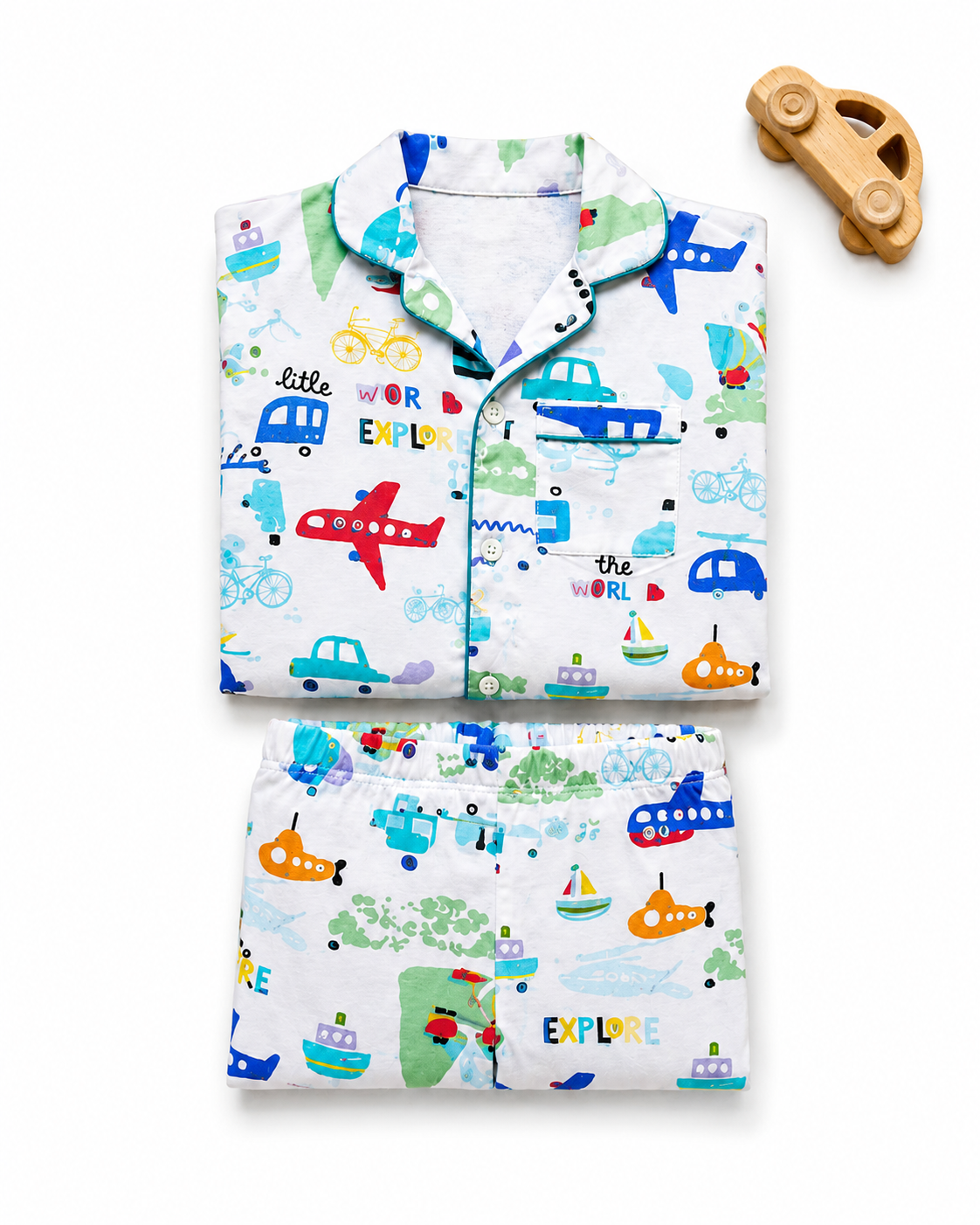 Little Explorer Cotton Pyjama Set for Kids — view 2